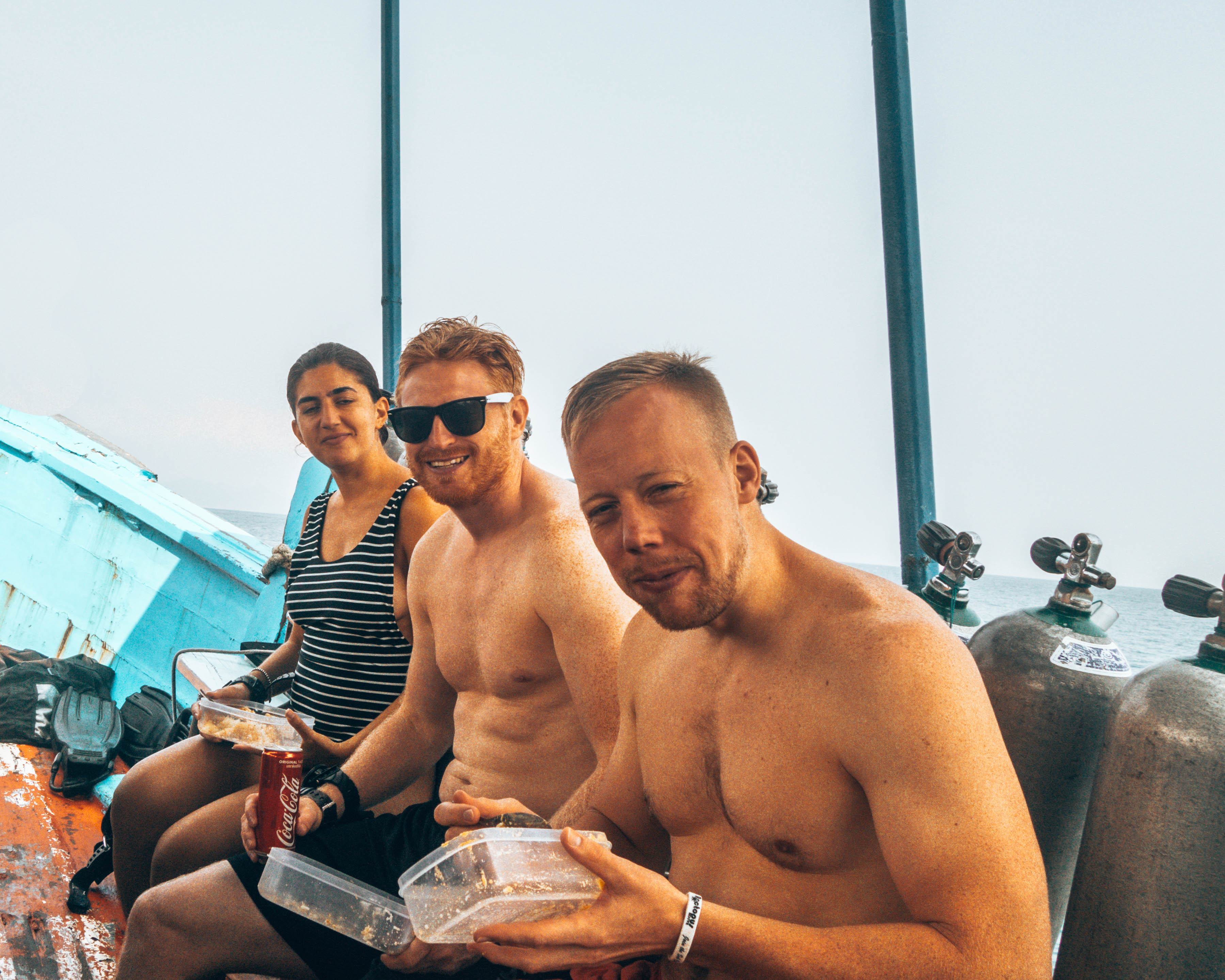 Our Swedish friends when scuba diving in Koh Tao, Thailand