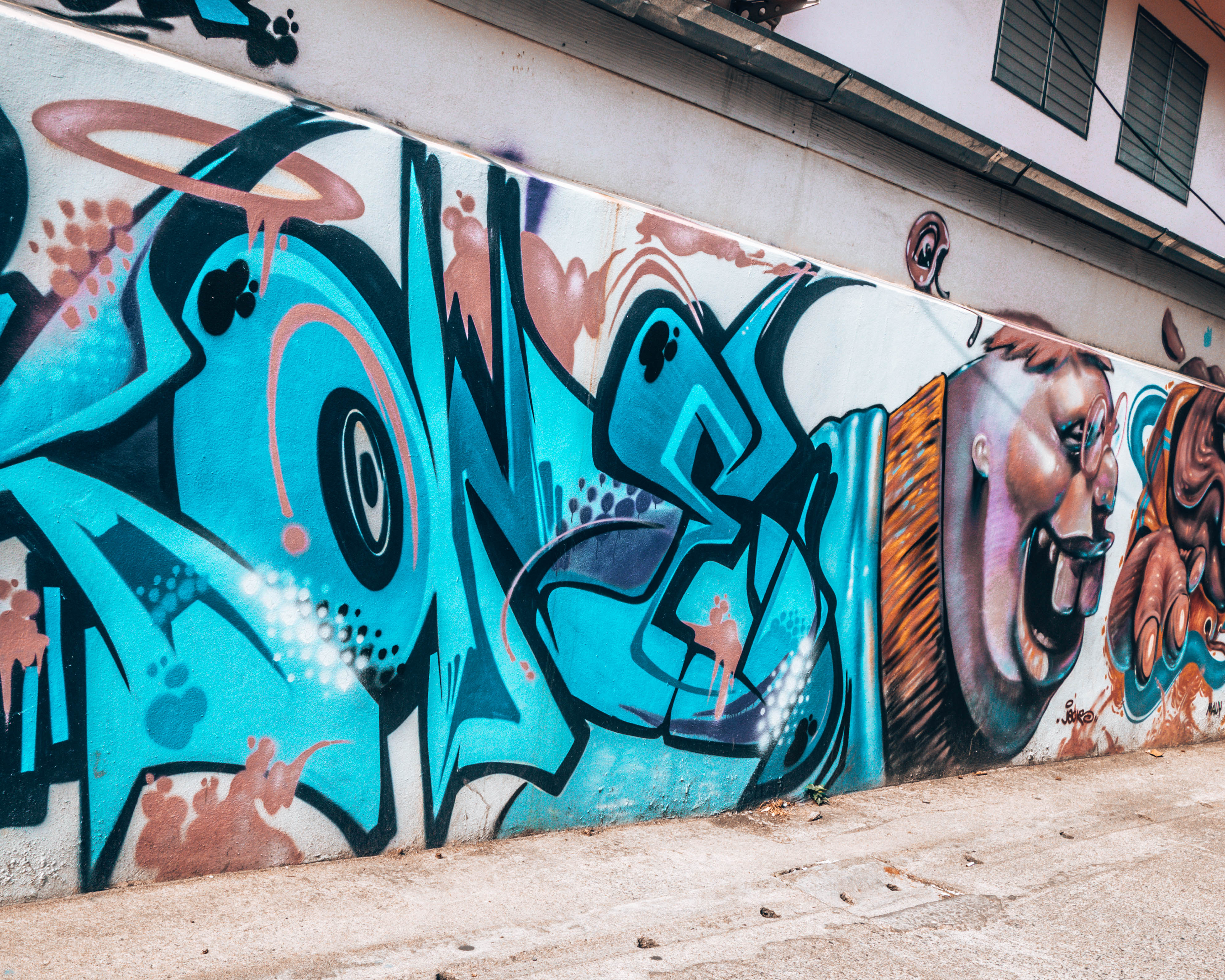 a mix of graffiti and street art in Chiang Mai - WeDidItOurWay.com