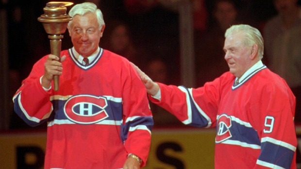 Beliveau and Richard say farewell to the Montreal Forum