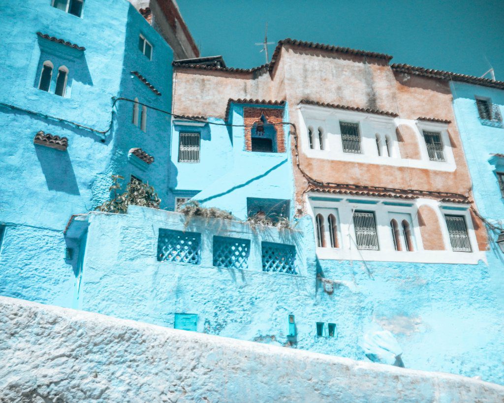 The blue streets of Chefchaouen in Morocco 