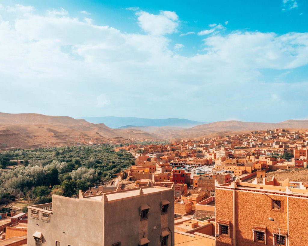 The view from Kasbah Tifawen in Morocco, another off the beaten path stop in Morocco 