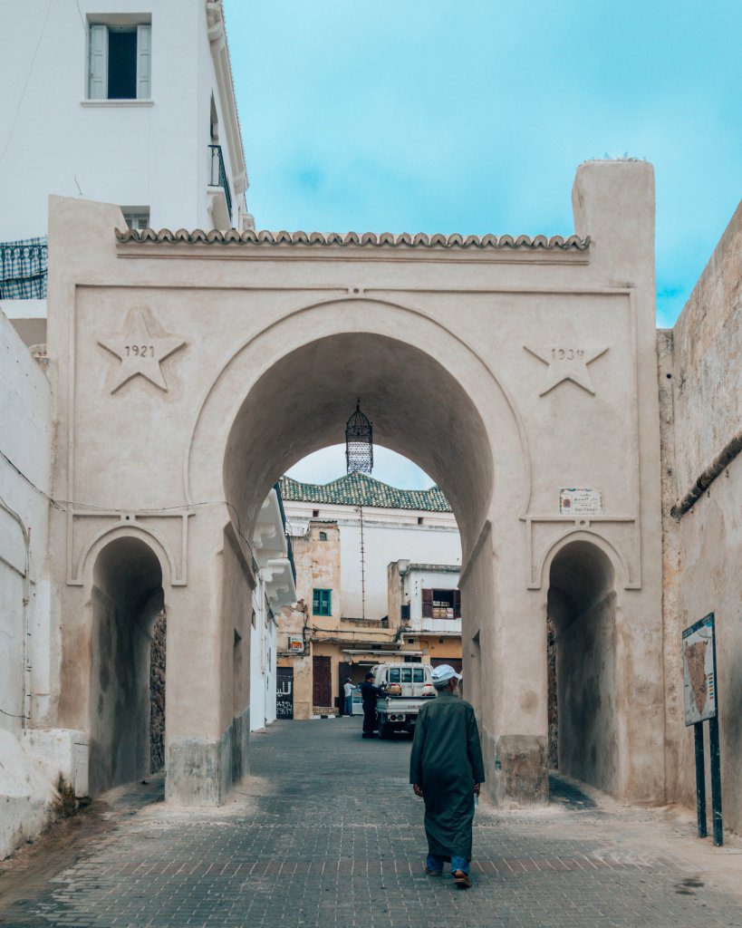 Tangier's old medina entrance. Morocco 2-week itinerary 