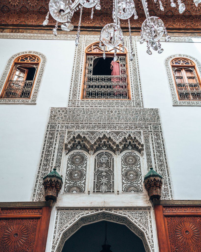 The beautiful courtyard at the Yamanda Fes Riad. Where to stay in Fes during your 2 weeks in Morocco
