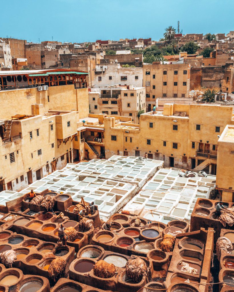 The Chouara tannery in Fes. A must-see during your 2 weeks in Morocco