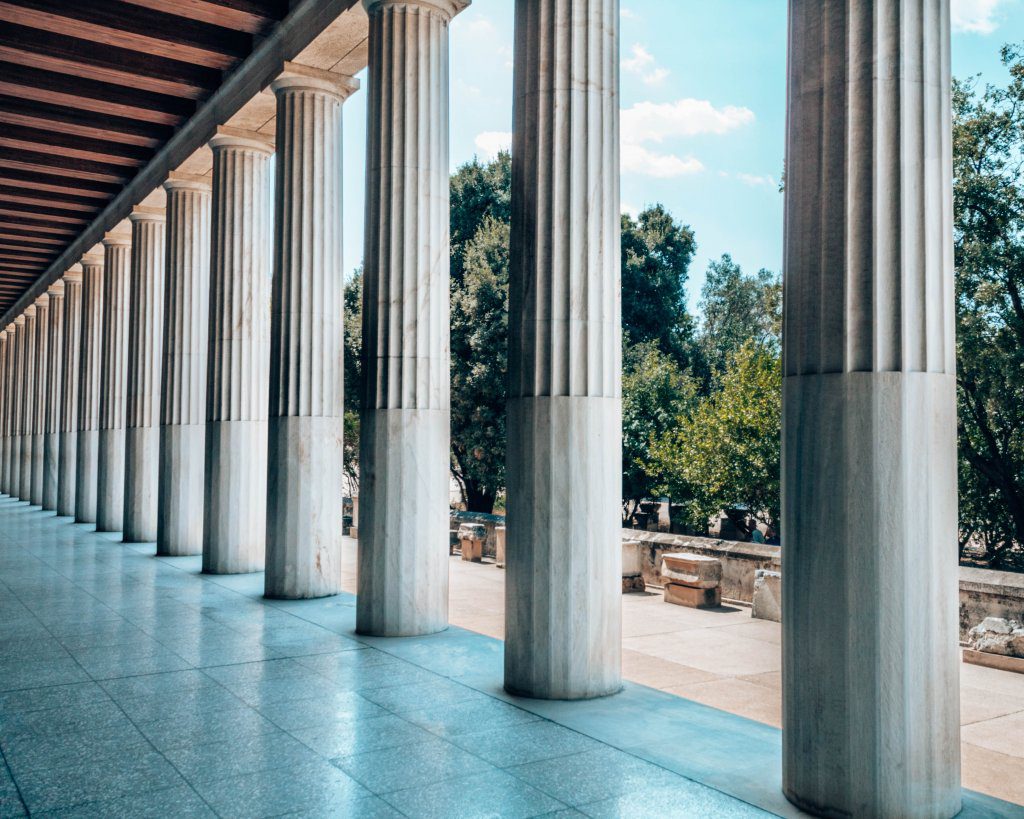 Ancient Agora of Athens columns Greece wediditourway.com
