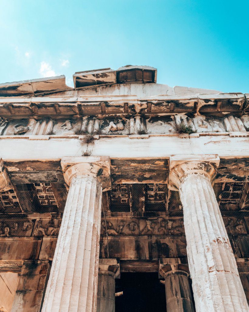 Ancient Agora of Athens temple of Hephaestus columns Greece wediditourway.com