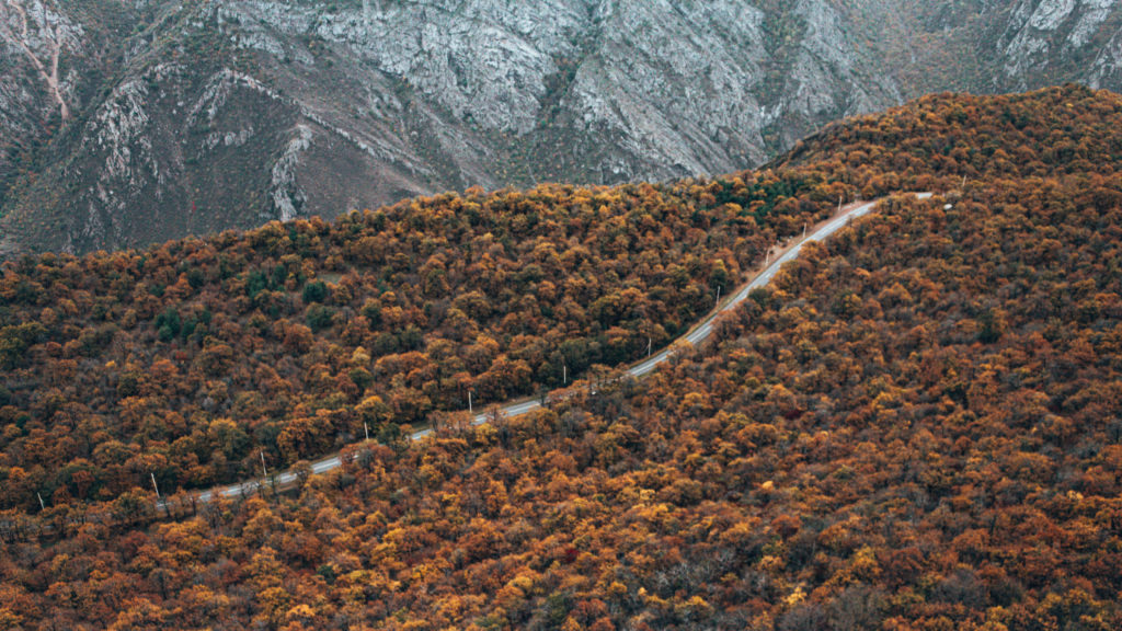 The winding roads in Armenia