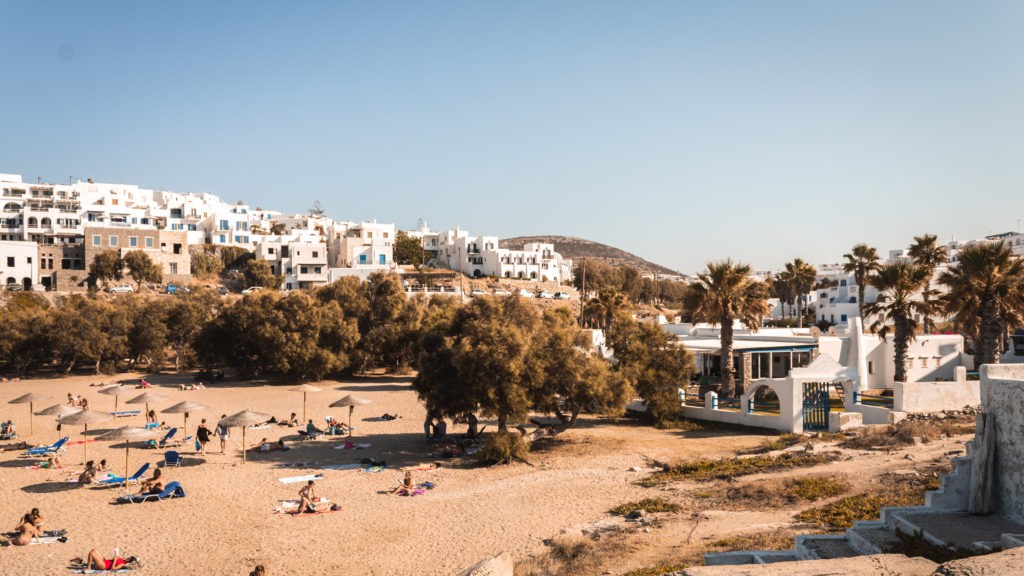 Piperi beach in Naoussa. The best area to stay in Paros