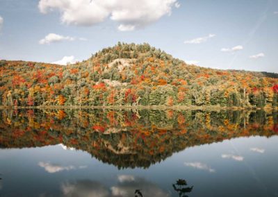 Perfect Fall reflection in Quebec