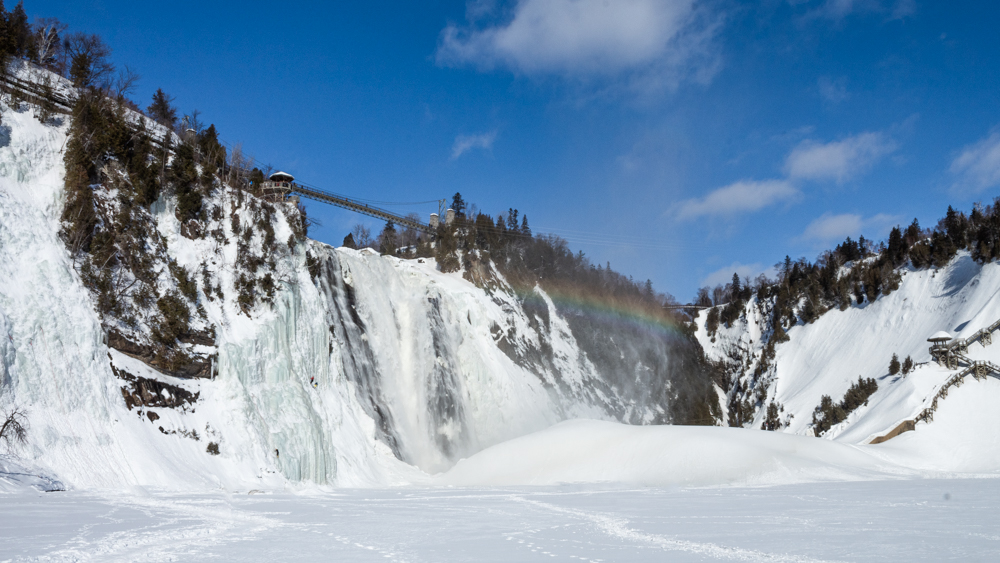 Montmorency waterfalls, a great park near Quebec City