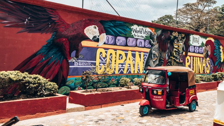 Copan Ruinas sign Honduras, 2 weeks in Honduras itinerary