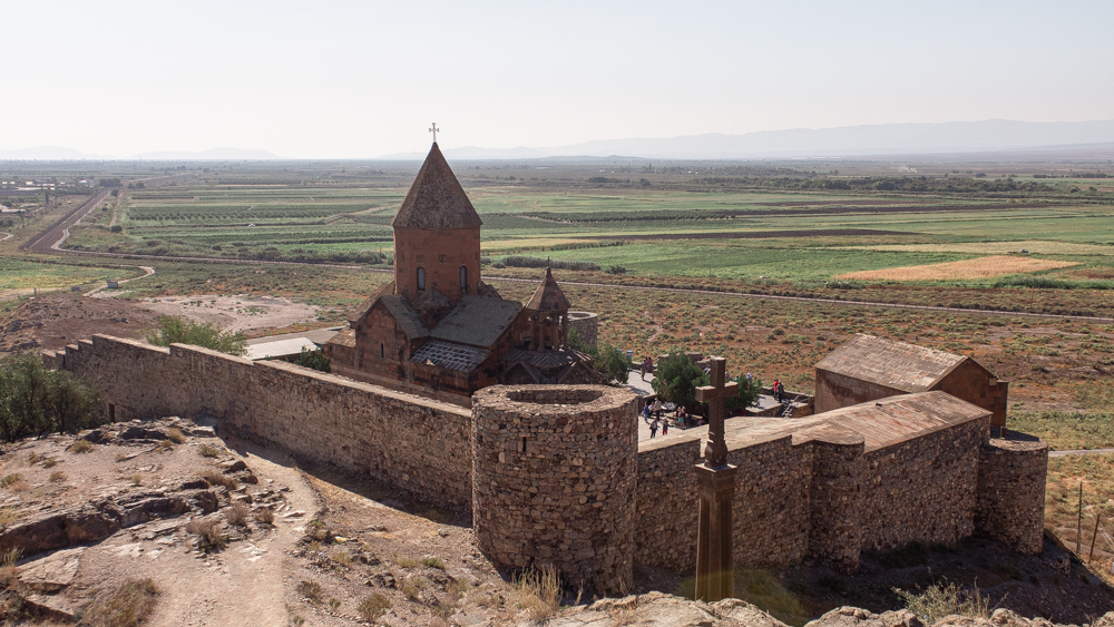 Khor Virap from above. Churches in Armenia
