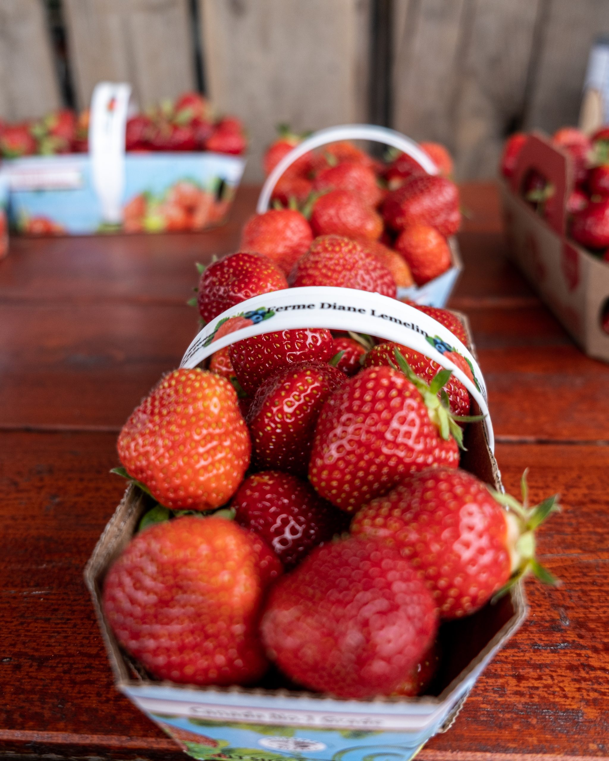 Fresh strawberries from Ile D'Orleans