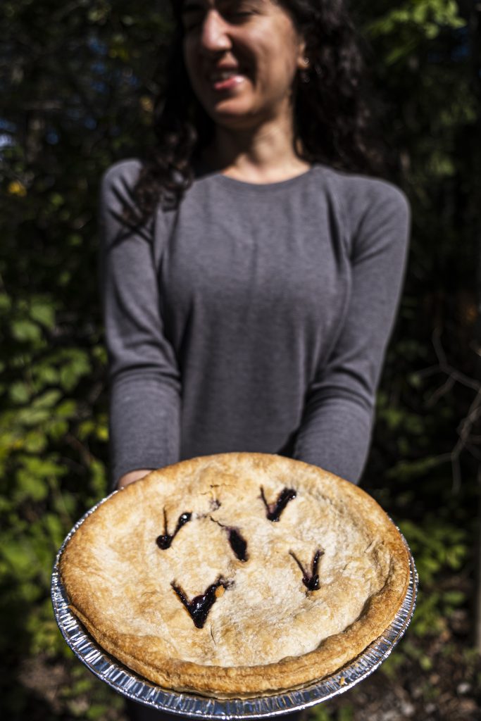 Blueberry pie. The best local food in the Saguenay area