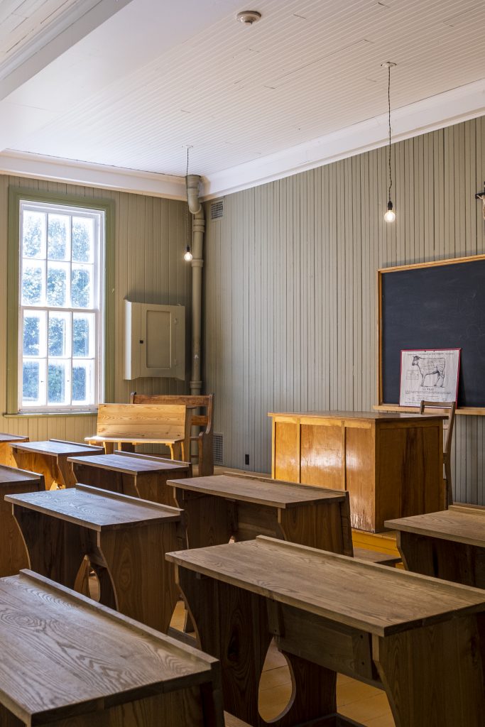 Old classroom in Val Jalbert ghost town. A must see in the Saguenay Lac st-jean area