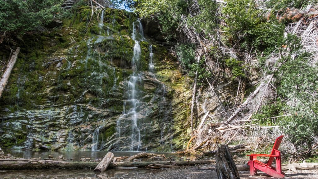 La chute waterfall in Forillon Park in Gaspésie