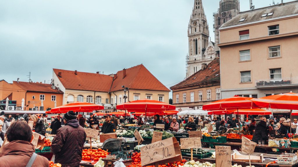 Dolac market Zagreb Croatia