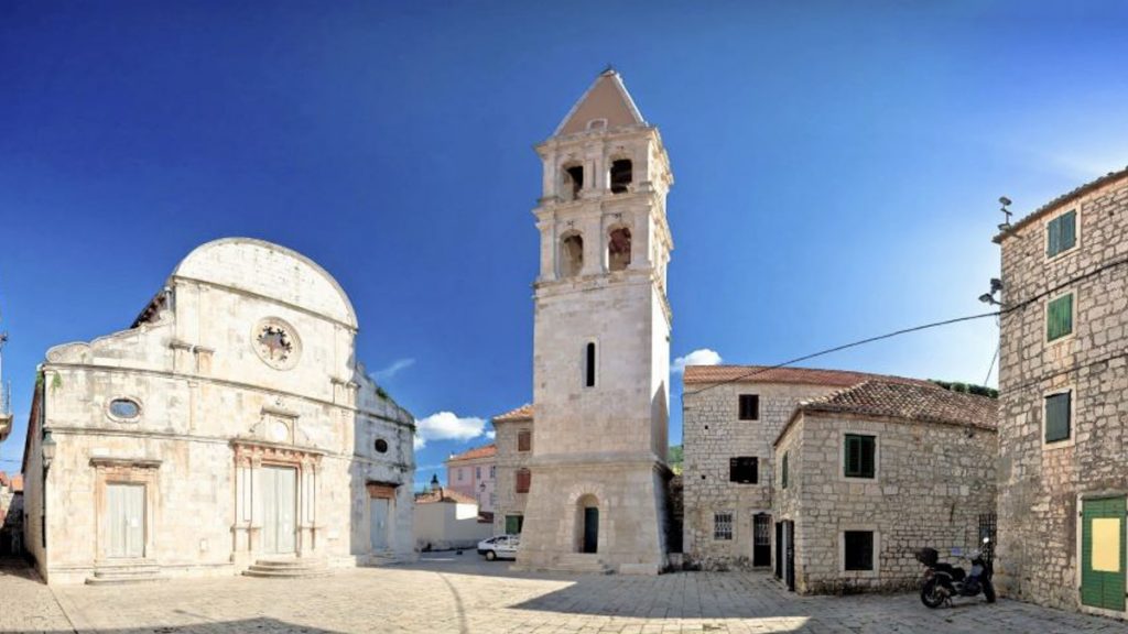 Church of St Stephen in Stari Grad, Croatia. A charming small Croatian town to visit