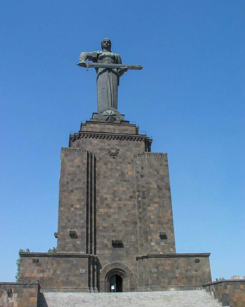 Mother Armenia statue at Victory Park in Yerevan, Armenia