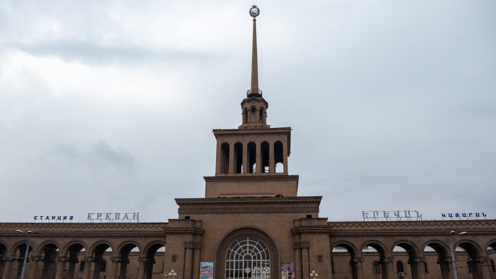Sasuntsi David train station in Yerevan