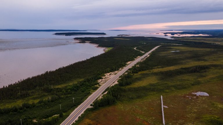 Marshes on the Côte Nord road trip