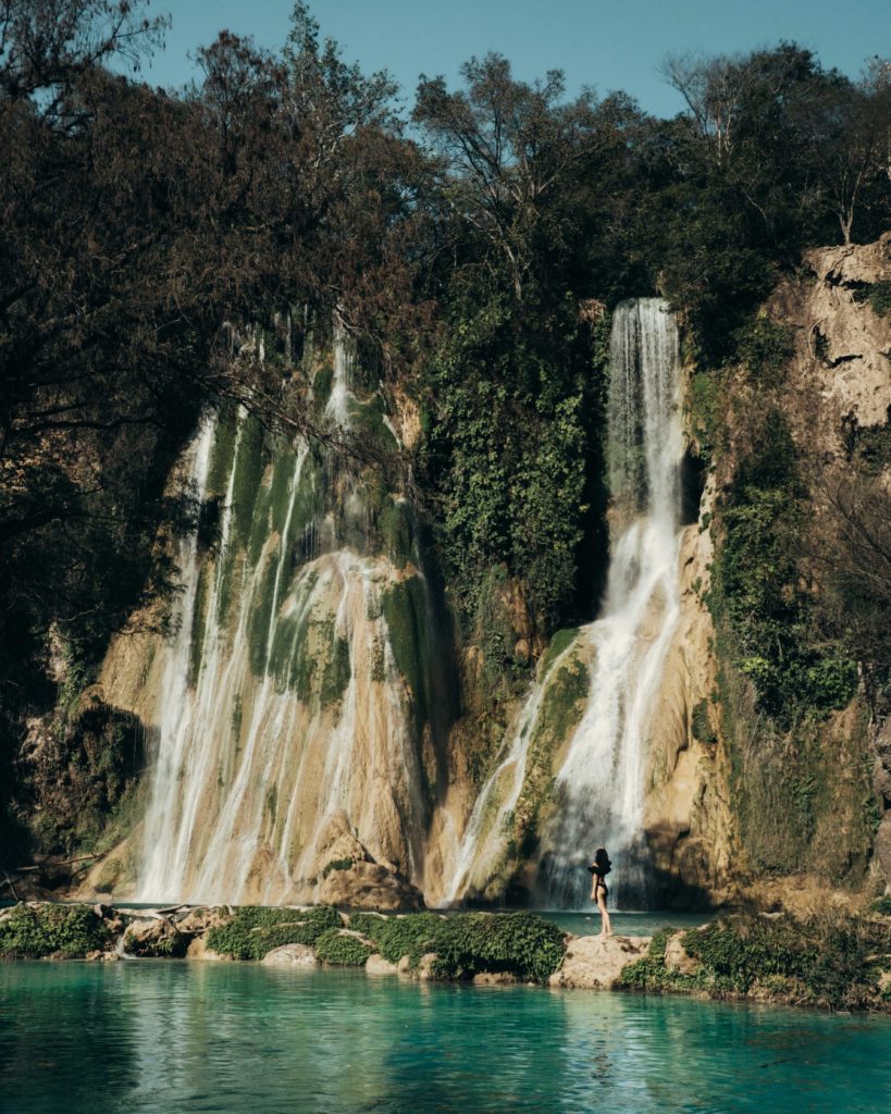 Minas Viejas waterfall in San Luis Potosi