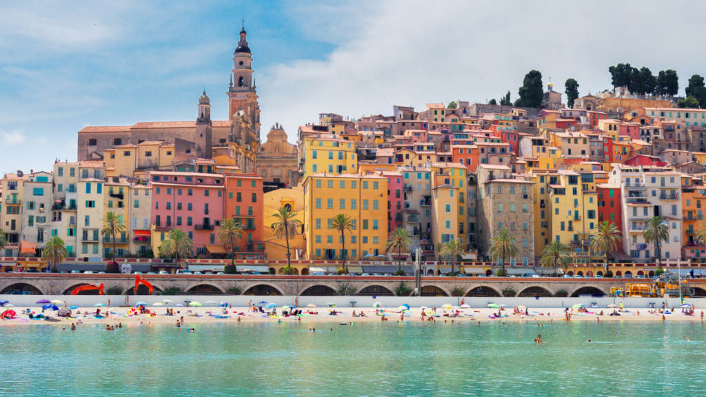 A view of Menton, on of the prettiest towns in France