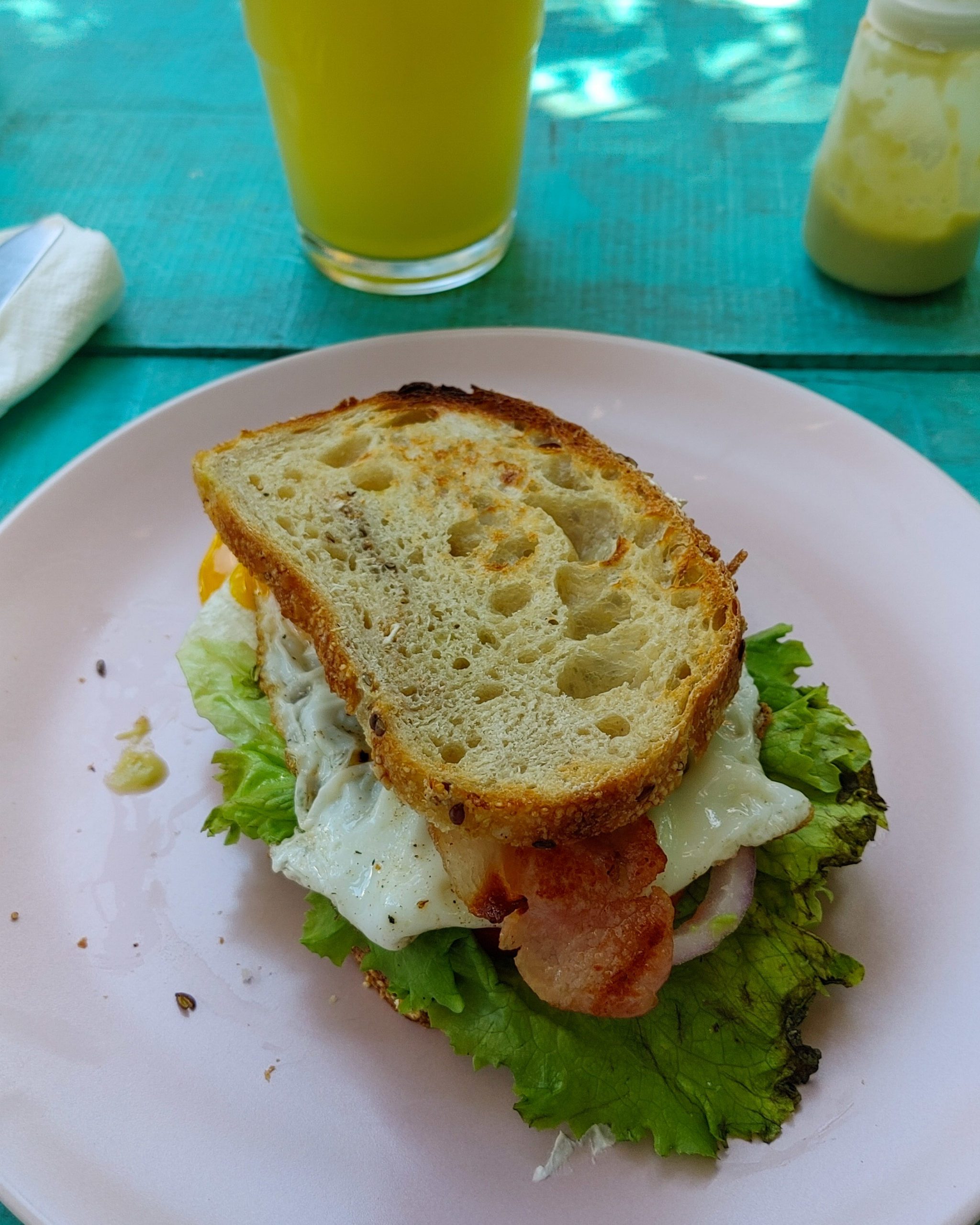 BLT at El Manati, where to eat in Bacalar