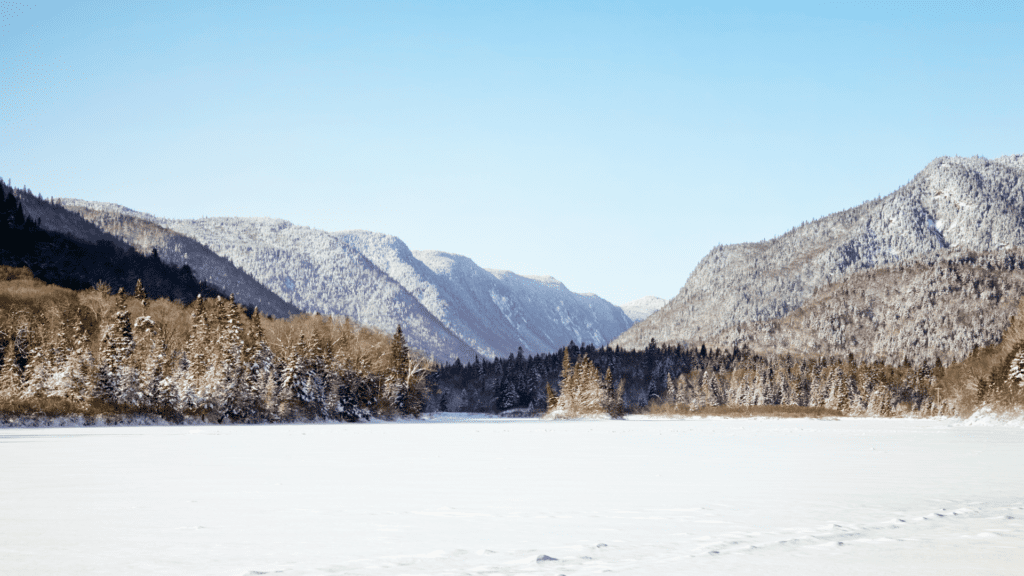 Jacques-Cartier national park near Quebec City in the winter