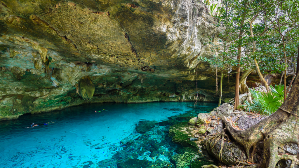 Cave cenote on the Yucatan Peninsula