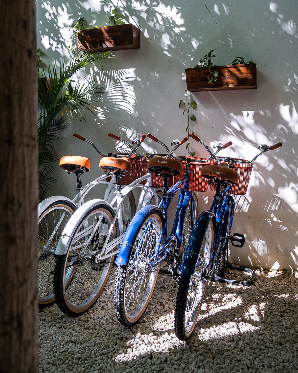 Bikes for rent at Enigmatic hotel in Cancun