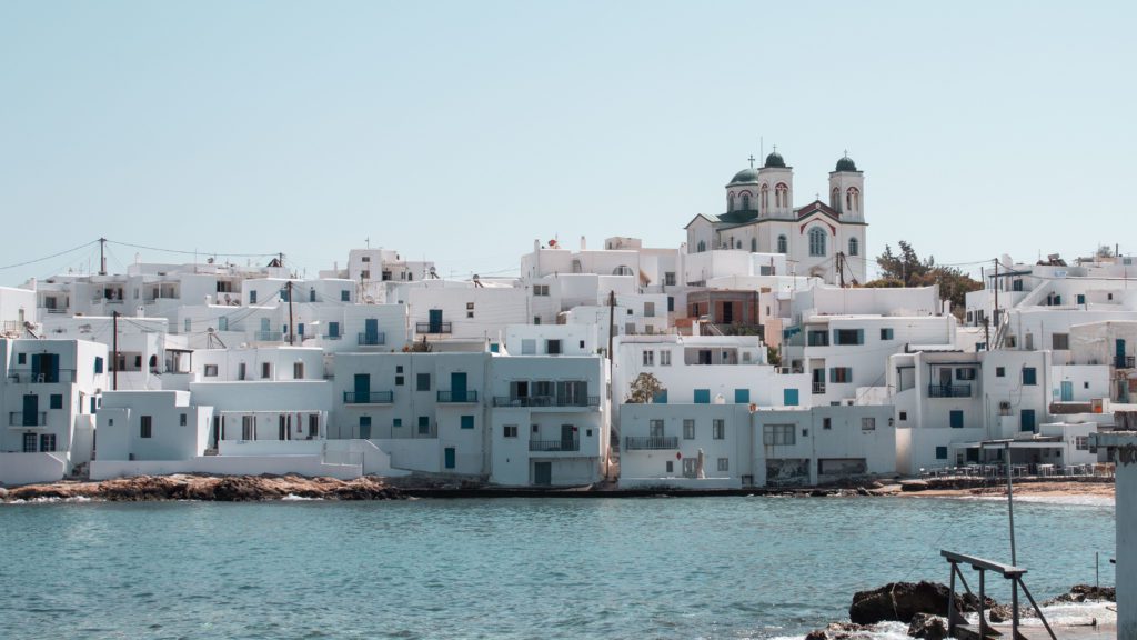 View of Naoussa in Paros, a honeymoon destination in Greece