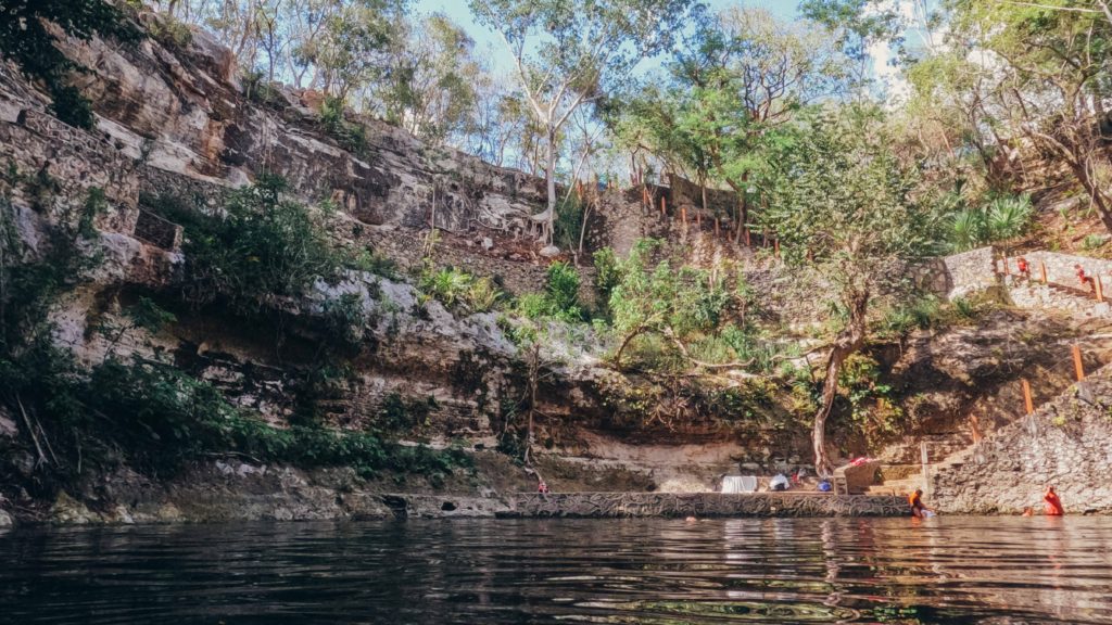 Cenote Xlajac. Cenote near Valladolid. Cenote in Yucatan Mexico