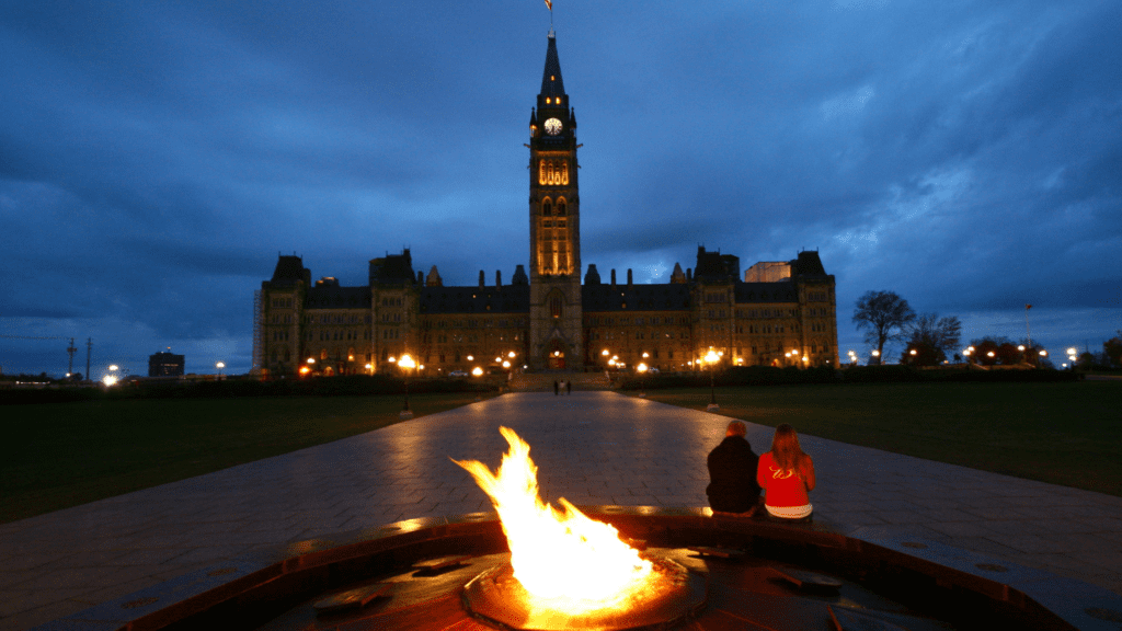 Parliament at night. What to do on a weekend in Ottawa