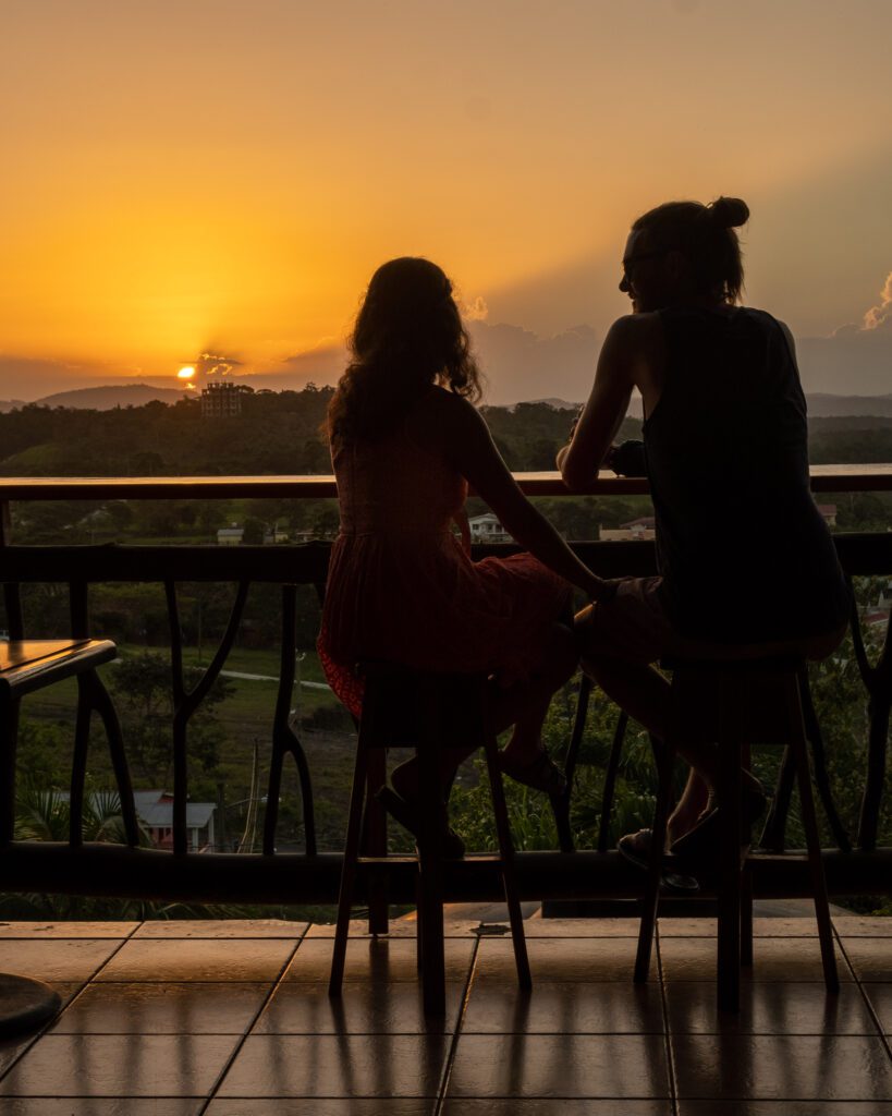 Sunset at Cahal Pech Resort, where to stay in San Ignacio