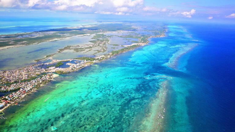 The Belize Barrier Reef in San Pedro