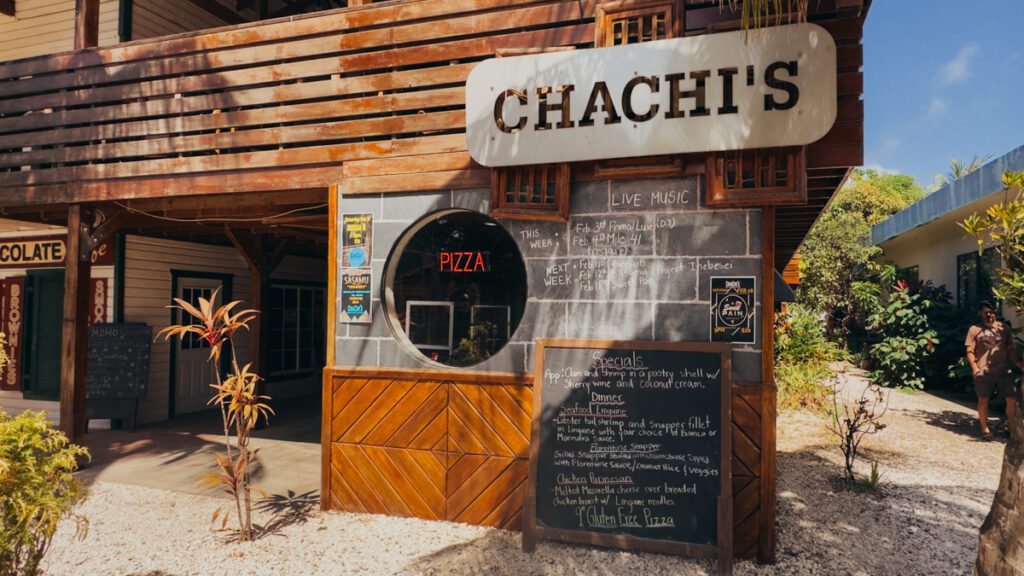 Chachi's pizzeria, one of the best restaurants in Placencia