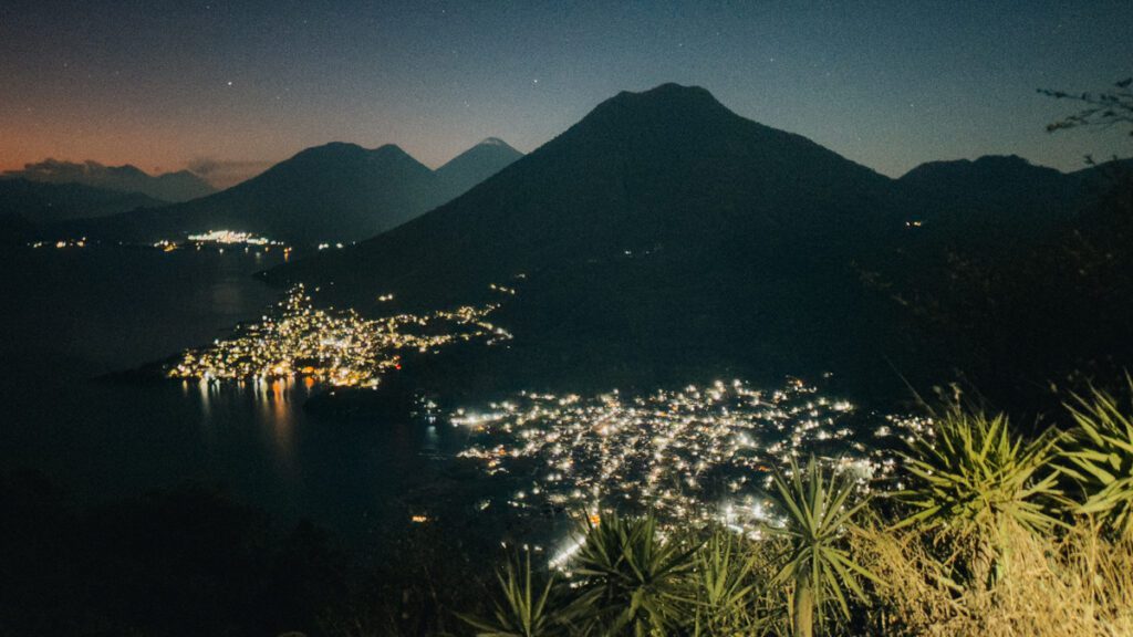 Lake Atitlan at night