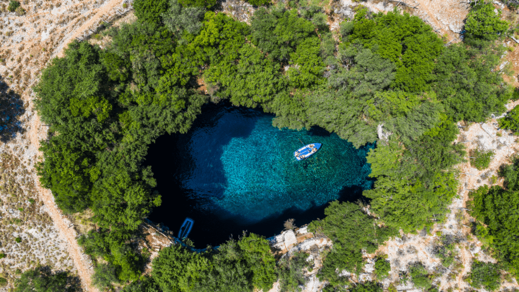 Kefalonia - Melissani cave - one of the least touristy islands in Greece