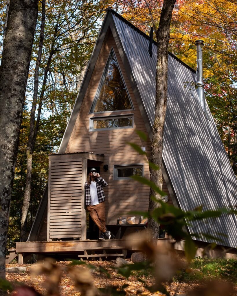 Prunella A frame cabin in Quebec