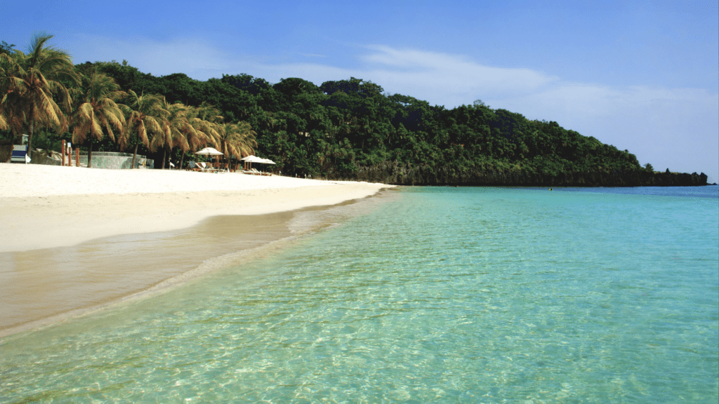 A beach in Honduras. Central American beaches with white sand