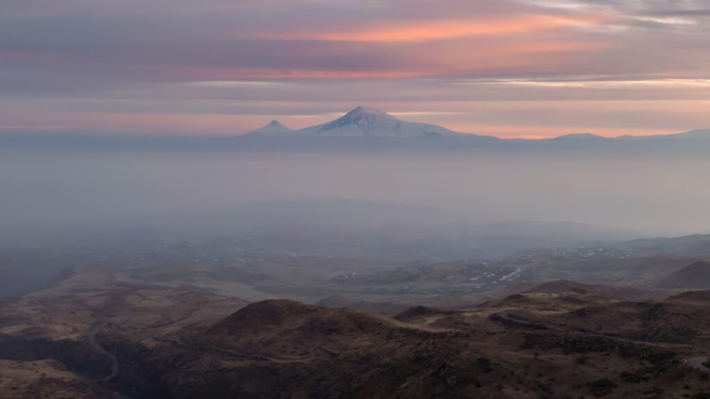 Mount Ararat from Teghar Monastery, Armenia