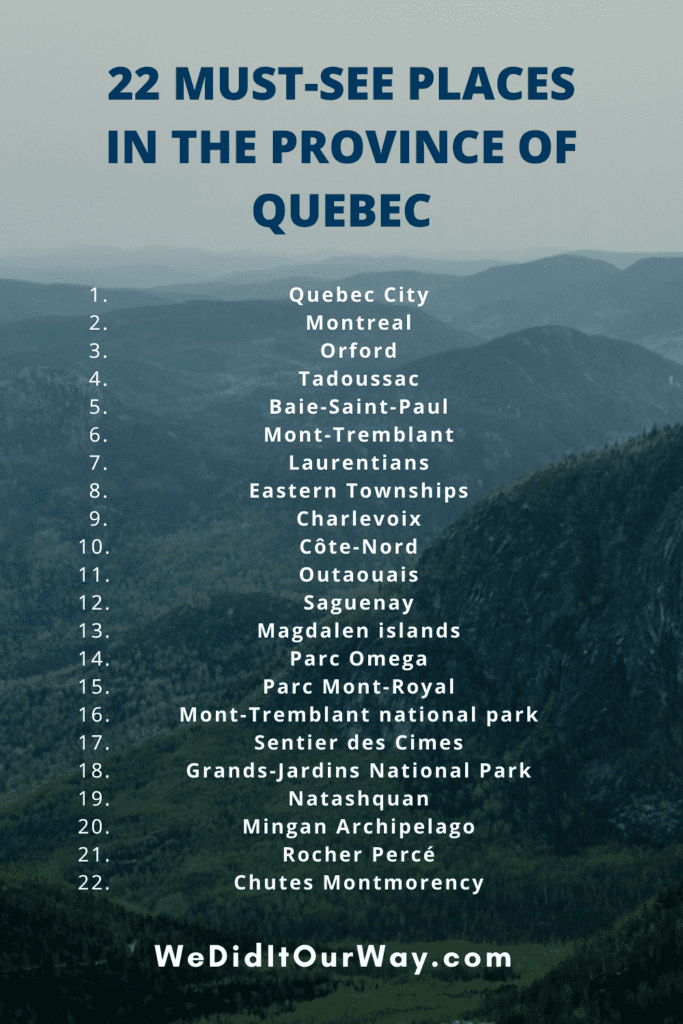 The best attractions in Quebec Pinterest