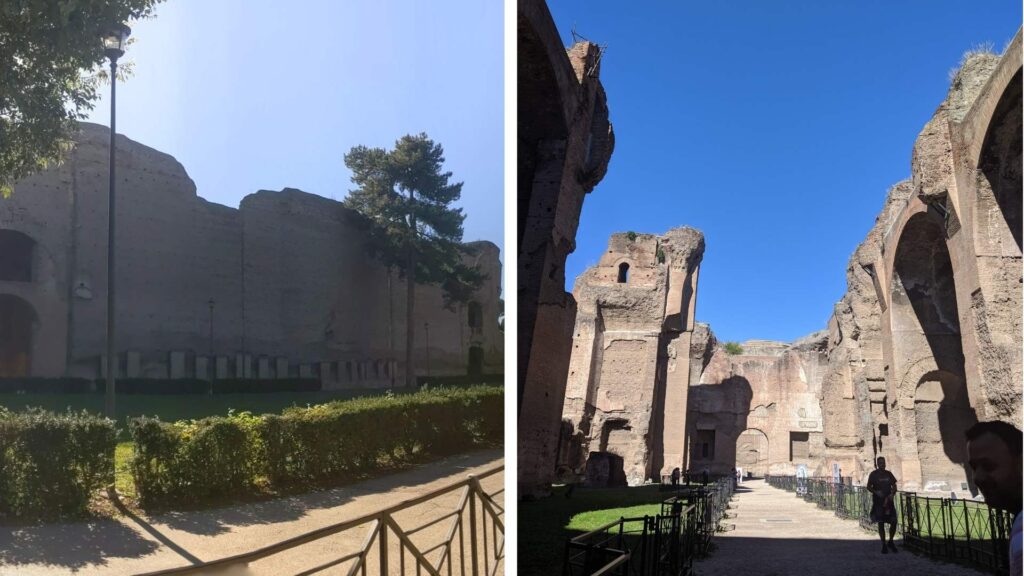 Baths of Caracalla. Rome hidden gem. Rome off the beaten path