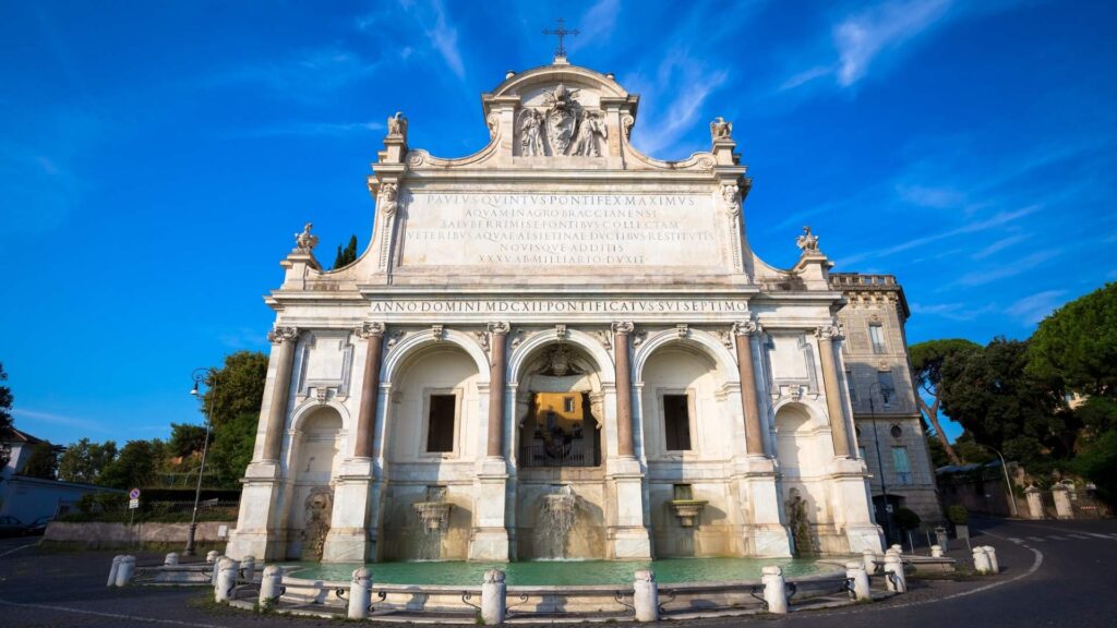 Fontana dell'Acqua Paola. Rome off the beaten path