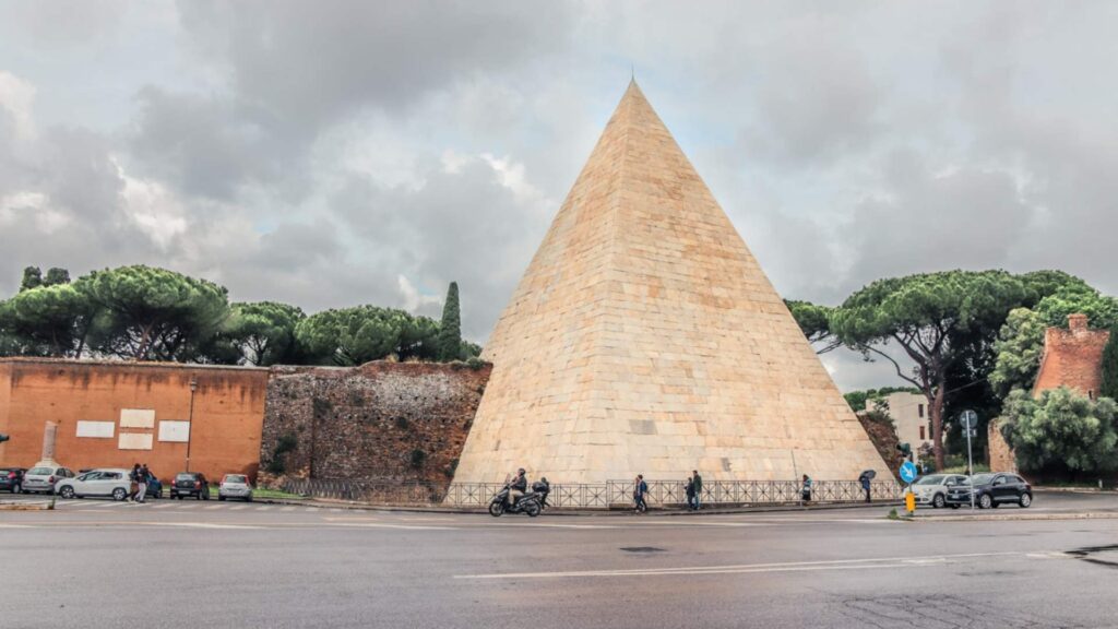 Pyramid of Cestius. Rome hidden gem. Less touristy in Rome