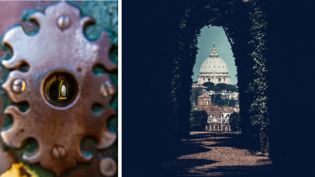 Malta Aventine Keyhole. free things to do in rome. free attractions in rome