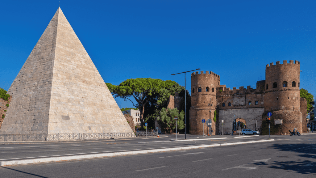 Pyramid of Cestius. Free attractions in Rome. Rome for free