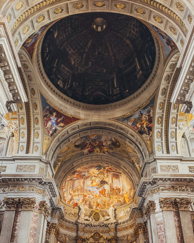 Sant Ignazio Church Rome fake dome. Rome itinerary 3 days
