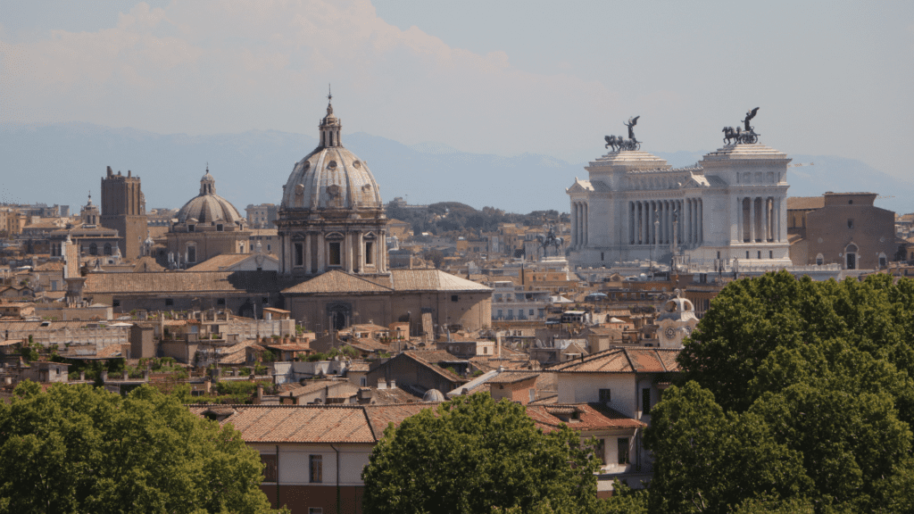 View from Gianicolo daytime. Free things to do in Rome. Free Rome. Rome on a budget